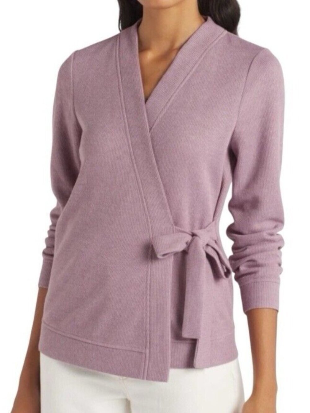 Brea Canyon Jordyn Wrap Sweater~Size Small~Lavender Light Purple~NWT  L1 10